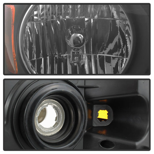 2004-2008 Ford F-150 Par Focos Fondo Negro (Chofer & Pasajero) - PAL Auto Parts