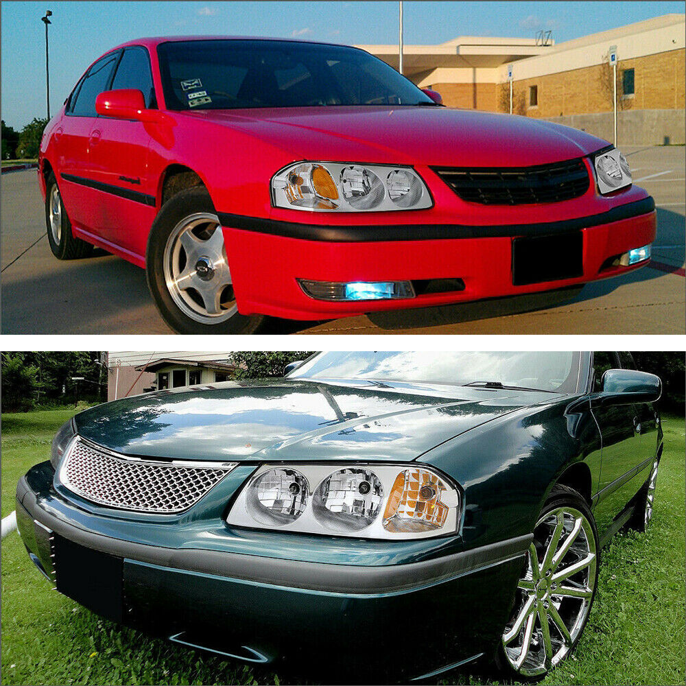 2000-2005 Chevy Impala Par Focos Fondo Cromado (Chofer & Pasajero) - PAL Auto Parts