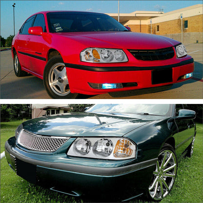 2000-2005 Chevy Impala Par Focos Fondo Cromado (Chofer & Pasajero) - PAL Auto Parts