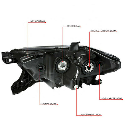 2016-2018 Toyota Tacoma par Focos Fondo Negro (Chofer & Pasajero) - PAL Auto Parts