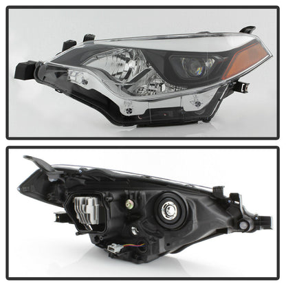 2014-2015-2016 Toyota Corolla Par Focos Fondo Negro (Chofer & Pasajero) - PAL Auto Parts