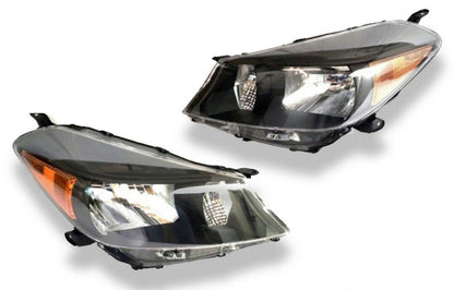 2012-2014 Toyota Yaris HatchBack Par Focos Fondo Negro (Chofer & Pasajero) - PAL Auto Parts