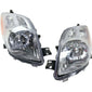 2006-2008 Toyota Yaris HatchBack Par Focos Fondo Cromado (Chofer & Pasajero) - PAL Auto Parts