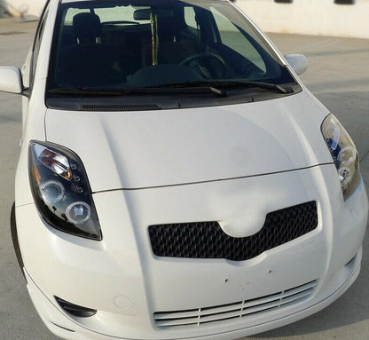 2006-2008 Toyota Yaris HatchBack LED HALO Projector Par Focos Fondo Negro (Chofer & Pasajero) - PAL Auto Parts