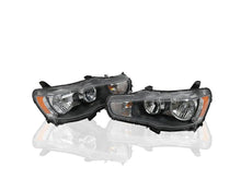 Cargar imagen en el visor de la galería, 2008-2017 Mitsubishi Lancer EVO Par Focos Fondo Negro ( Chofer &amp; Pasajero) - PAL Auto Parts

