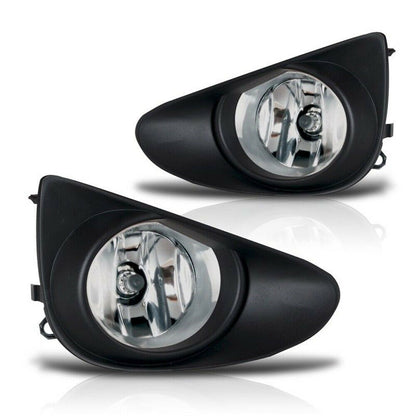 2007-2010 Toyota Yaris Sedan Par Focos Fog Lights Fondo Cromado (Chofer & Pasajero) - PAL Auto Parts