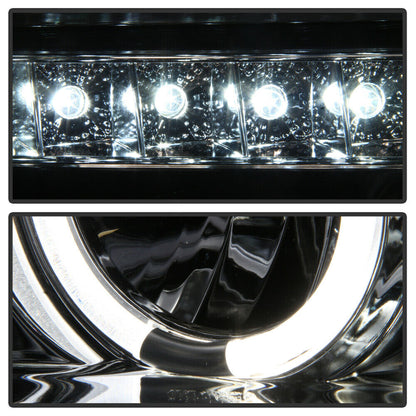 2007-2013 Toyota Tundra / 2008-2017 Sequoia LED DRL HALO Par Focos fondo Cromado ( Chofer & Pasajero) - PAL Auto Parts