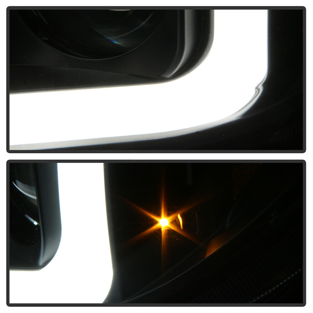 2007-2013 Toyota Tundra / 2008-2017 Sequoia LED TUBE DRL HALO Par Focos fondo Negro ( Chofer & Pasajero) - PAL Auto Parts