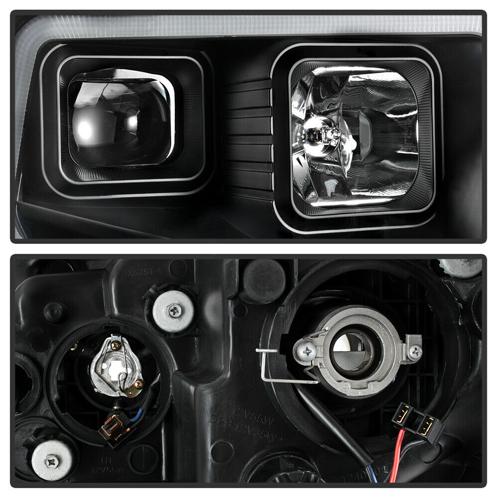 2014-2017 Toyota Tundra Par Focos Fondo Negro LED DRL turn Signal ( Chofer & Pasajero) - PAL Auto Parts