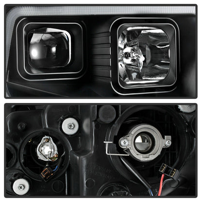 2014-2017 Toyota Tundra Par Focos Fondo Negro LED DRL turn Signal ( Chofer & Pasajero) - PAL Auto Parts