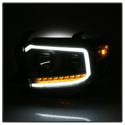 2014-2017 Toyota Tundra Par Focos Fondo Negro LED DRL turn Signal ( Chofer & Pasajero) - PAL Auto Parts