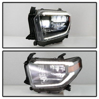 2014-2021 Toyota Tundra Par Focos Fondo Negro LED DRL turn Signal ( Chofer & Pasajero) - PAL Auto Parts