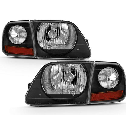 1997-2003 Ford F-150 Expedition Par Focos Fondo Negro (Chofer & Pasajero) - PAL Auto Parts