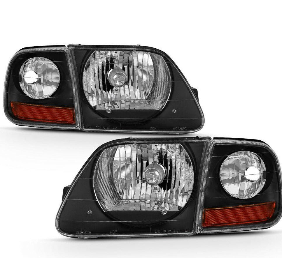 1997-2003 Ford F-150 Expedition Par Focos Fondo Negro (Chofer & Pasajero) - PAL Auto Parts