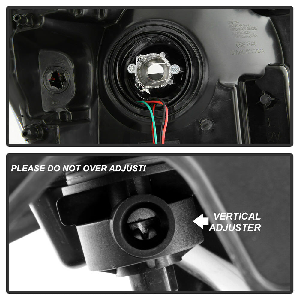 2009-2014 Ford F-150 Raptor SVT LED Tube DRL Projector Par Focos Fondo Cromado (Chofer & Pasajero) - PAL Auto Parts