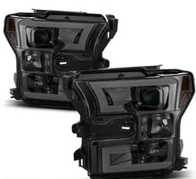 Cargar imagen en el visor de la galería, 2015-2017 Ford F-150 Par Focos LED DRL TUBE Fondo Negro Smoke (Chofer &amp; Pasajero) - PAL Auto Parts
