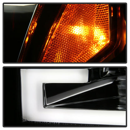 2015-2017 Ford F-150 Par Focos LED DRL TUBE Fondo Negro Smoke (Chofer & Pasajero) - PAL Auto Parts