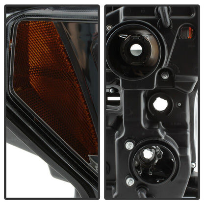 2015-2017 Ford F-150 Par Focos LED DRL TUBE Fondo Negro Smoke (Chofer & Pasajero) - PAL Auto Parts