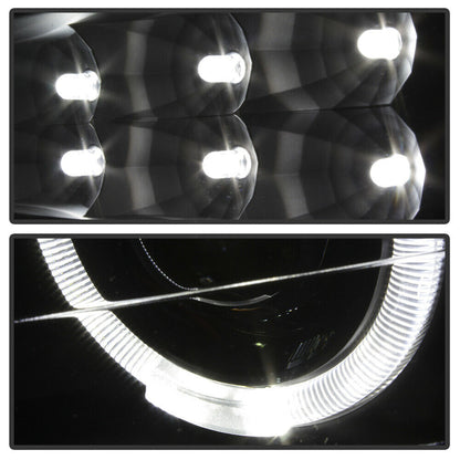 2004-2015 NISSAN TITAN/ 2004-2007 NISSAN ARMADA PAR FOCOS FONDO NEGRO HALO LED PROJECTOR (CHOFER & PASAJERO) - PAL Auto Parts