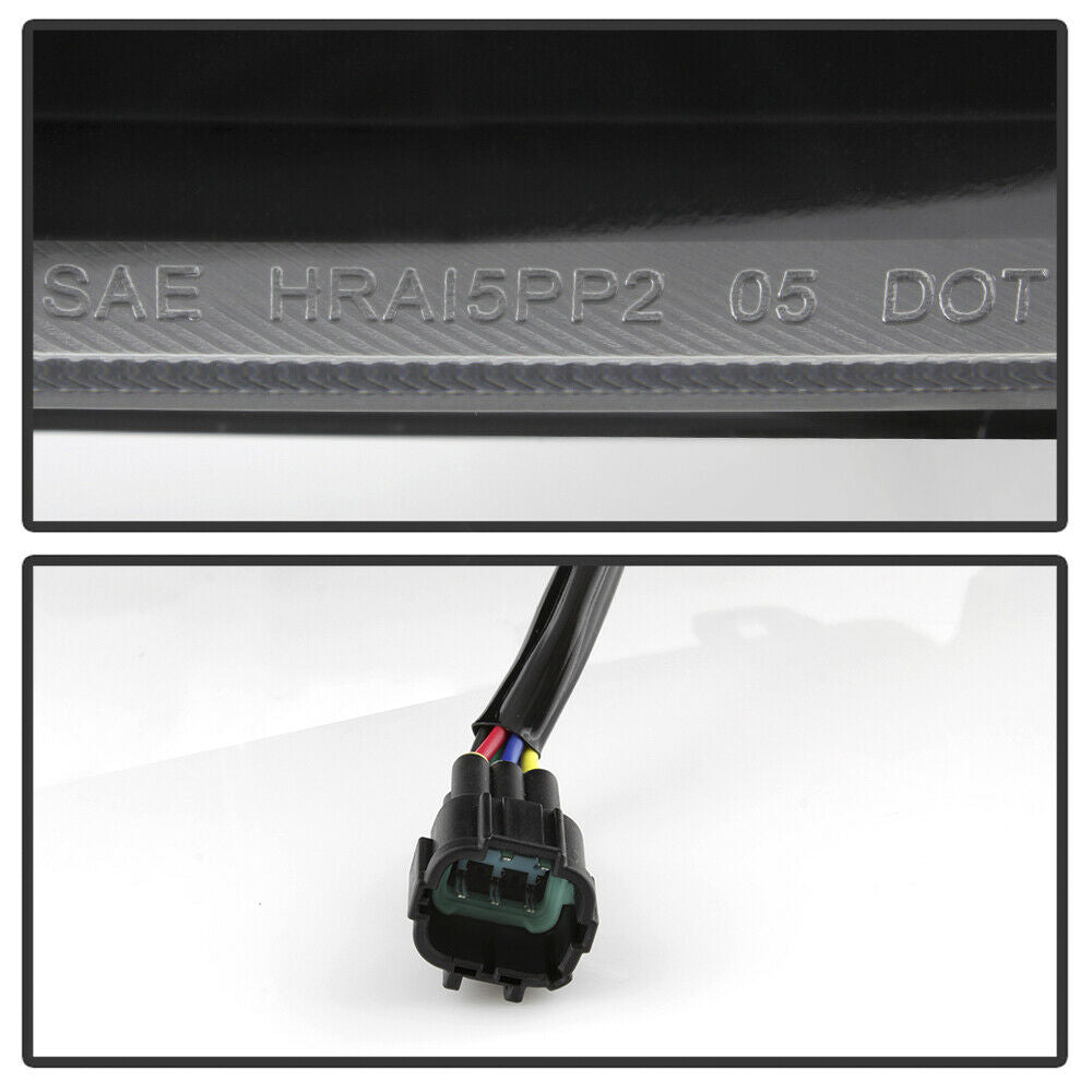 2004-2015 NISSAN TITAN/ 2004-2007 NISSAN ARMADA PAR FOCOS FONDO NEGRO HALO LED PROJECTOR (CHOFER & PASAJERO) - PAL Auto Parts