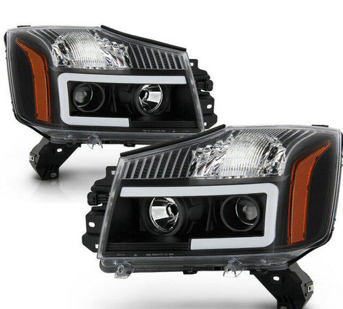 2014-2015 NISSAN TITAN/ 2004-2007 NISSAN ARMADA PAR FOCOS FONDO NEGRO (CHOFER & PASAJERO) - PAL Auto Parts
