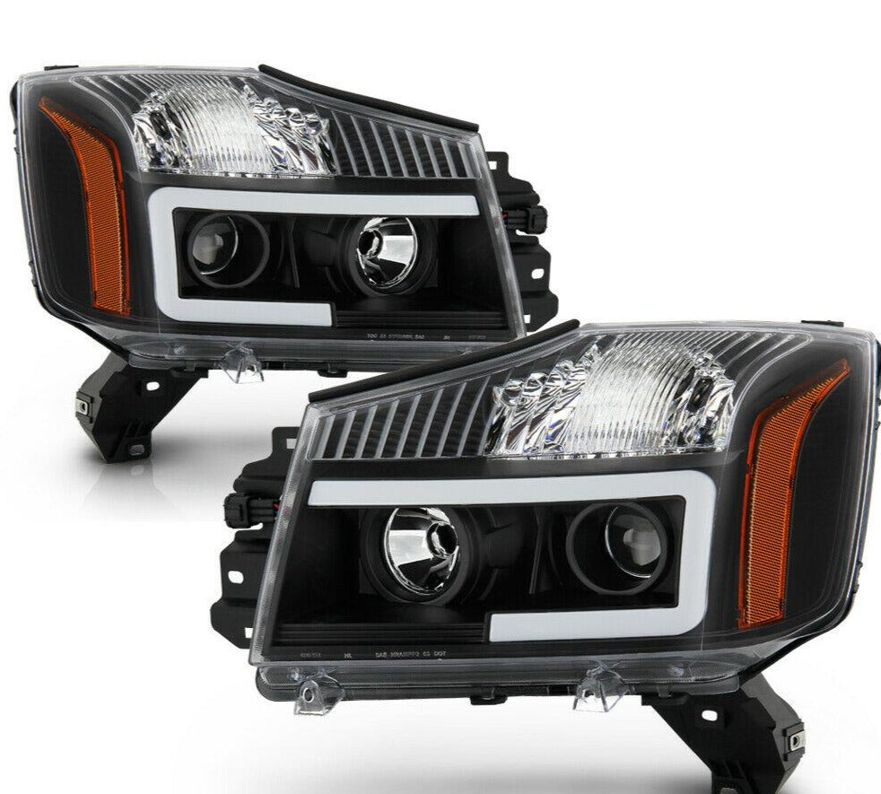 2014-2015 NISSAN TITAN/ 2004-2007 NISSAN ARMADA PAR FOCOS FONDO NEGRO (CHOFER & PASAJERO) - PAL Auto Parts