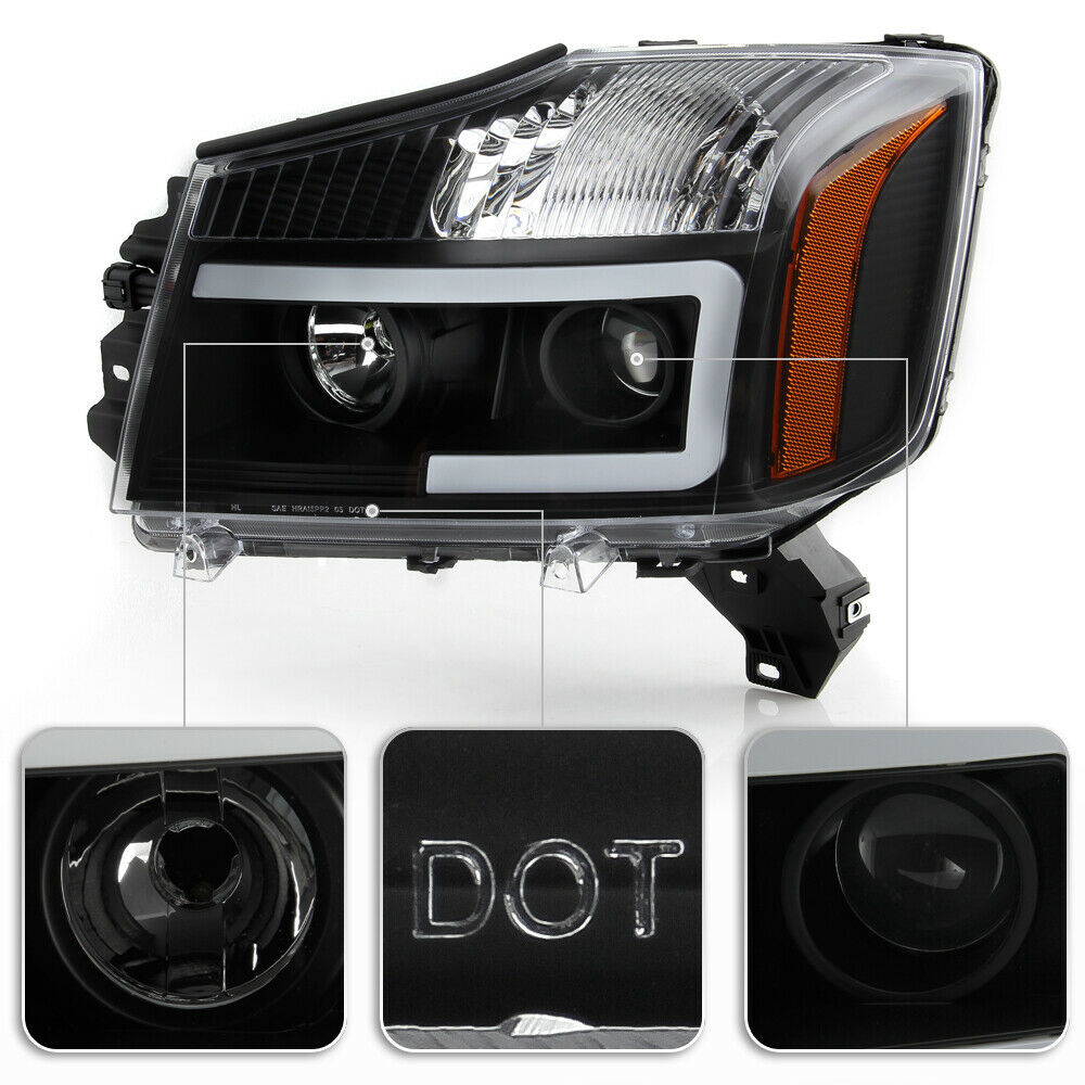 2014-2015 NISSAN TITAN/ 2004-2007 NISSAN ARMADA PAR FOCOS FONDO NEGRO (CHOFER & PASAJERO) - PAL Auto Parts