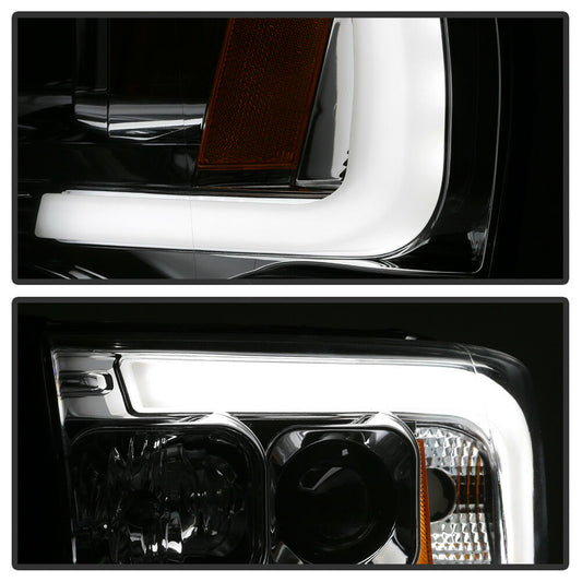 2002-2005 DODGE RAM 1500/2500/3500 PAR FOCOS FONDO CROMADO LED HALO Projector (CHOFER & PASAJERO) - PAL Auto Parts