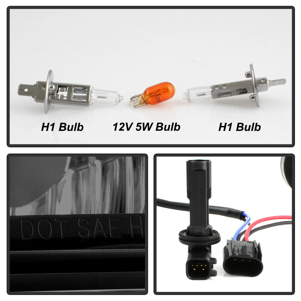 2006-2008 DODGE RAM 1500 2500 3500 PAR FOCOS FONDO NEGRO LED HALO PROJECTOR (CHOFER & PASAJERO) - PAL Auto Parts
