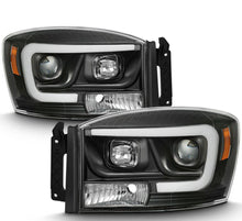 Cargar imagen en el visor de la galería, 2006-2008 DODGE RAM 1500 2500 3500 PAR FOCOS FONDO NEGRO LED TUBE HALO PROJECTOR (CHOFER &amp; PASAJERO) - PAL Auto Parts
