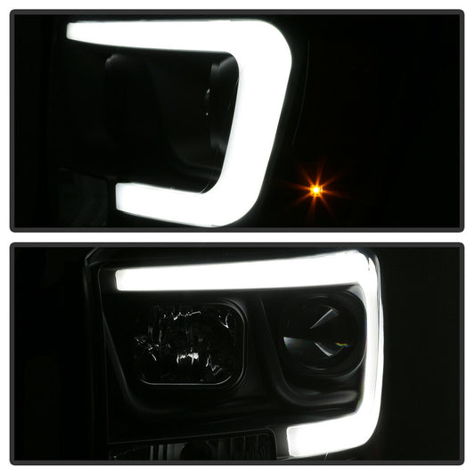 2006-2008 DODGE RAM 1500 2500 3500 PAR FOCOS FONDO NEGRO LED TUBE HALO PROJECTOR (CHOFER & PASAJERO) - PAL Auto Parts