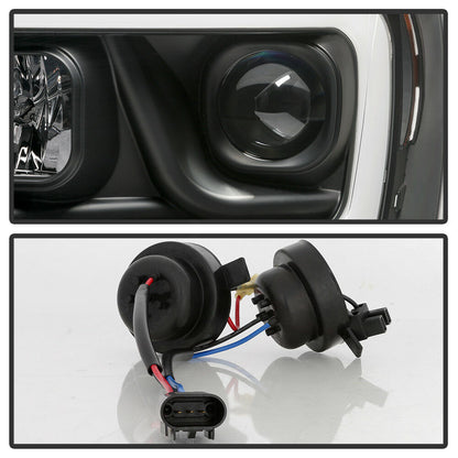 2006-2008 DODGE RAM 1500 2500 3500 PAR FOCOS FONDO NEGRO LED TUBE HALO PROJECTOR (CHOFER & PASAJERO) - PAL Auto Parts