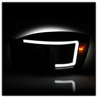 2006-2008 DODGE RAM 1500 2500 3500 PAR FOCOS FONDO BLACK LED TUBE HALO PROJECTOR (CHOFER & PASAJERO) - PAL Auto Parts