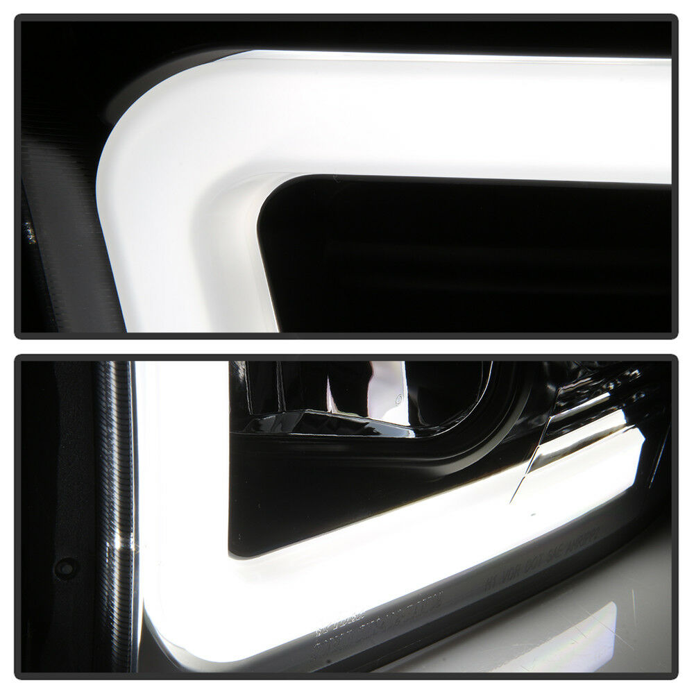 2009-2018 DODGE RAM 1500 2500 3500 PAR FOCOS FONDO NEGRO LED TUBE PROJECTOR (CHOFER & PASAJERO) - PAL Auto Parts