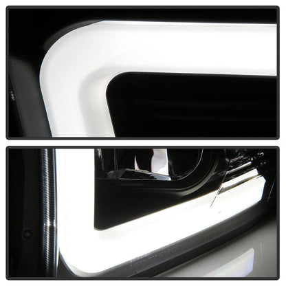 2009-2018 DODGE RAM 1500 2500 3500 PAR FOCOS FONDO NEGRO LED TUBE PROJECTOR (CHOFER & PASAJERO) - PAL Auto Parts