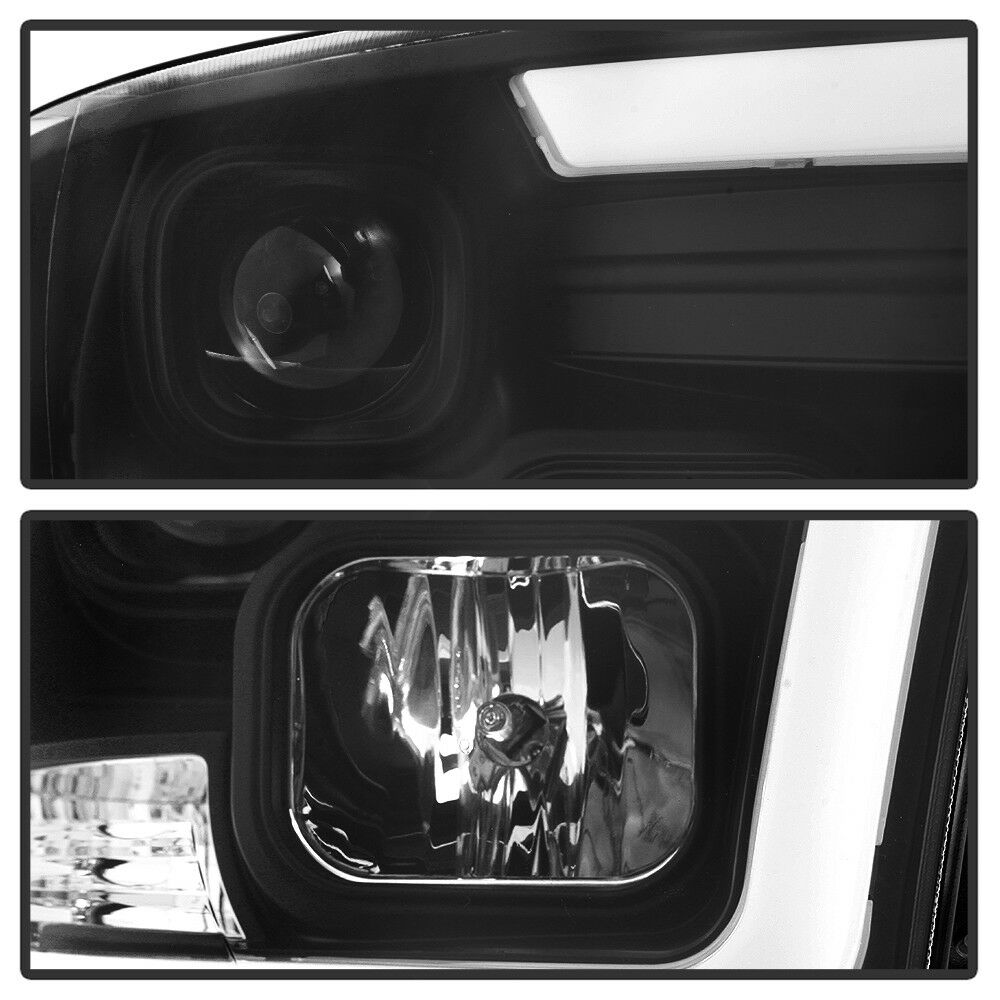 2009-2018 DODGE RAM 1500 2500 3500 PAR FOCOS FONDO NEGRO LED TUBE PROJECTOR (CHOFER & PASAJERO) - PAL Auto Parts