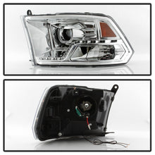 Cargar imagen en el visor de la galería, 2009-2018 DODGE RAM 1500 2500 3500 PAR FOCOS FONDO CROMADO (MONO-EYE) LED PROJECTOR (CHOFER &amp; PASAJERO) - PAL Auto Parts
