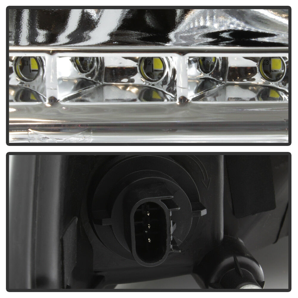 2009-2018 DODGE RAM 1500 2500 3500 PAR FOCOS FONDO CROMADO (MONO-EYE) LED PROJECTOR (CHOFER & PASAJERO) - PAL Auto Parts