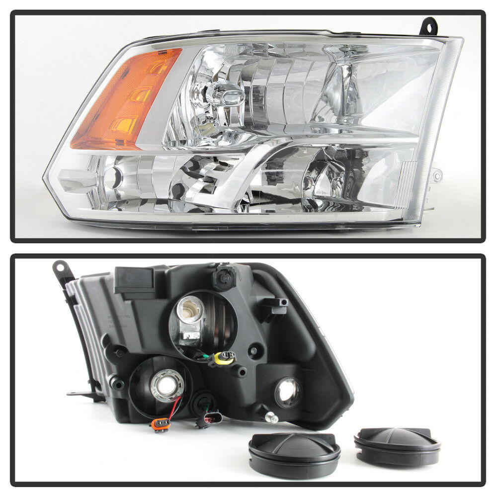 2009-2018 DODGE RAM 1500 2500 3500 PAR FOCOS FONDO CROMADO QUAD STYLE (CHOFER & PASAJERO) - PAL Auto Parts