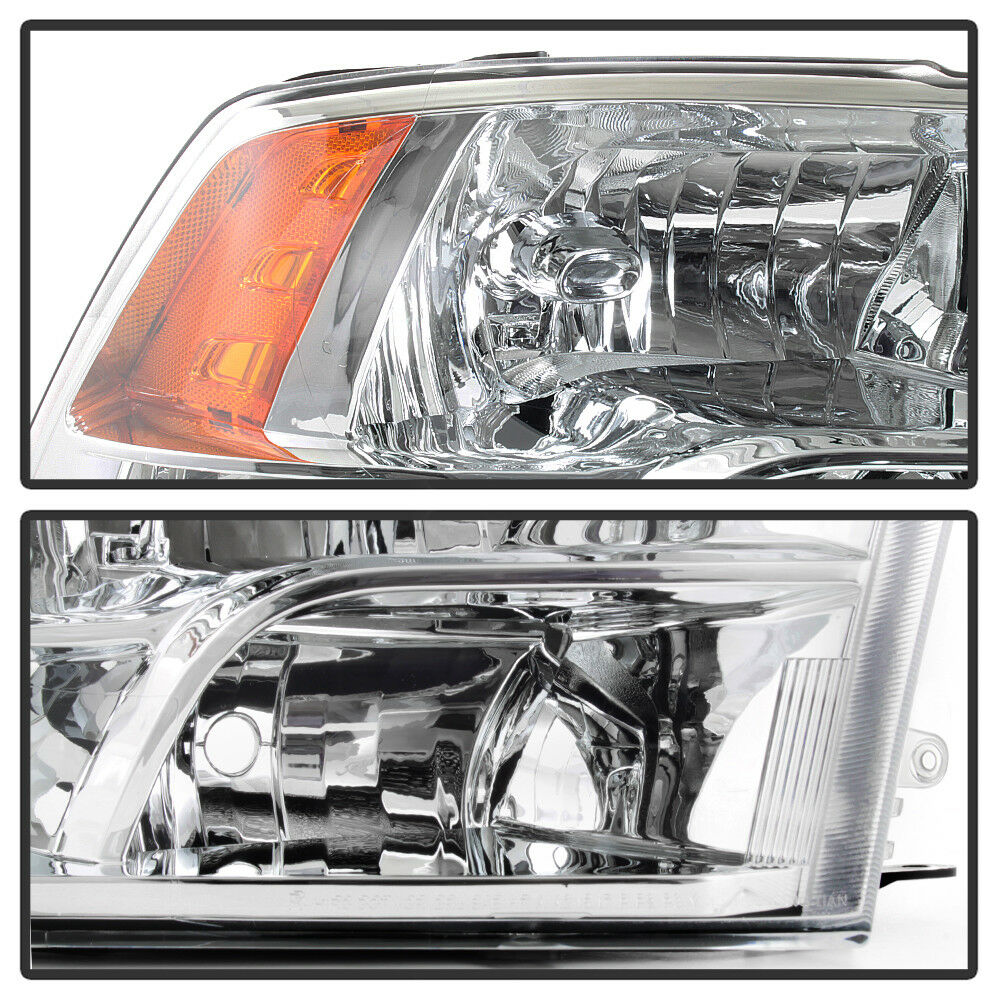 2009-2018 DODGE RAM 1500 2500 3500 PAR FOCOS FONDO CROMADO QUAD STYLE (CHOFER & PASAJERO) - PAL Auto Parts