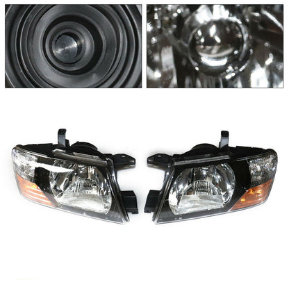 2000-2006 Mitsubishi Montero Par Focos Fondo Negro( Chofer & Pasajero) - PAL Auto Parts