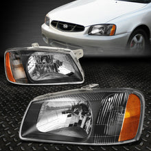 Cargar imagen en el visor de la galería, 2000-2002 HYUNDAI ACCENT PAR FOCOS FONDO NEGRO ( CHOFER &amp; PASAJERO) - PAL Auto Parts
