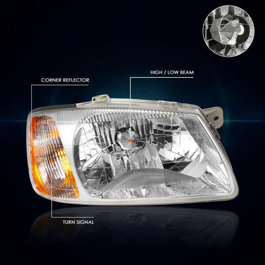 2000-2002 HYUNDAI ACCENT PAR FOCOS FONDO CROMADO (CHOFER & PASAJERO) - PAL Auto Parts