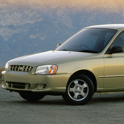 2000-2002 HYUNDAI ACCENT PAR FOCOS FONDO CROMADO (CHOFER & PASAJERO) - PAL Auto Parts