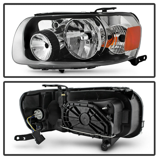 2005-2007 Ford Escape Par Focos Fondo Negro (Chofer & Pasajero) - PAL Auto Parts