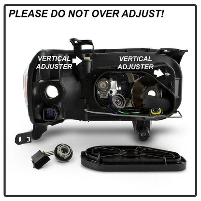 2005-2007 Ford Escape Par Focos Fondo Negro (Chofer & Pasajero) - PAL Auto Parts