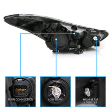 Cargar imagen en el visor de la galería, 2011-2013 Hyundai Elantra Par Focos LED Fondo Negro (Chofer &amp; Pasajero) - PAL Auto Parts
