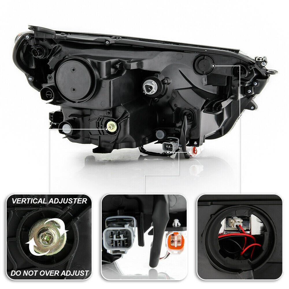 2016-2018 Toyota RAV4/RAV-4 Par Focos Fondo Negro (Chofer & Pasajero) - PAL Auto Parts