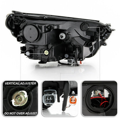 2016-2018 Toyota RAV4/RAV-4 Par Focos Fondo Negro (Chofer & Pasajero) - PAL Auto Parts