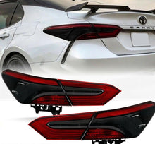 Cargar imagen en el visor de la galería, 2018-2019 TOYOTA CAMRY PAR FOCOS TRASEROS FONDO RED SMOKED (CHOFER &amp; PASAJERO) - PAL Auto Parts

